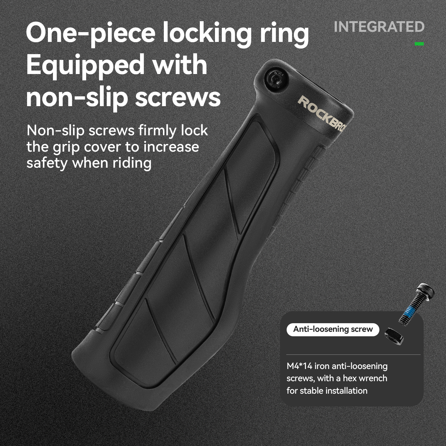 ROCKBROS Lock-on Ergonomic Bike Grips-Comfort Gel Mountain/Road Bicycle Handlebar Anti-Slip Shock Absorption PP+TPR 22.2mm Inner