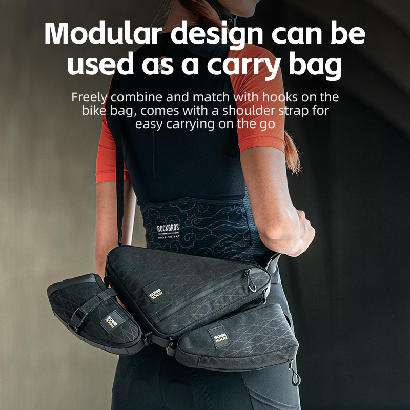 For Mountain Bike Riding Bag Front Tube Frame 3 in 1 Bicycle Combo Shoulder Bags