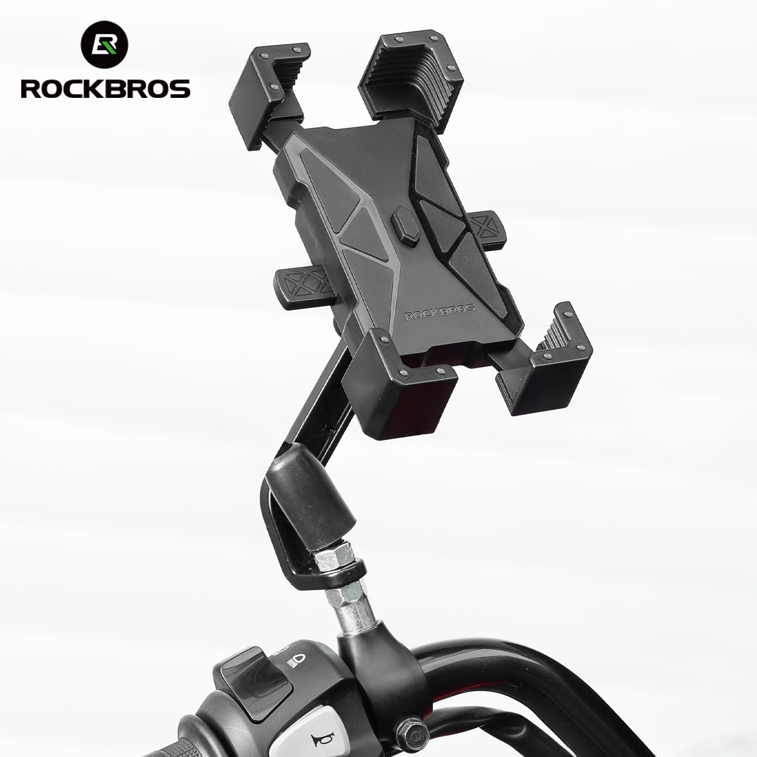 ROCKBROS Road Bike Electric Bike Cell Phone Holder Anti-shake Motorcycle Navigation Bracket for Cycling