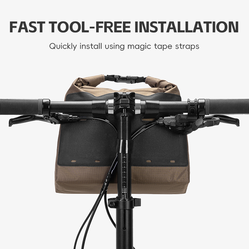 For Waterproof Durable Bicycle Handlebar Bag Folding Front Mount 2.5-4L Capacity 170g Lightweight