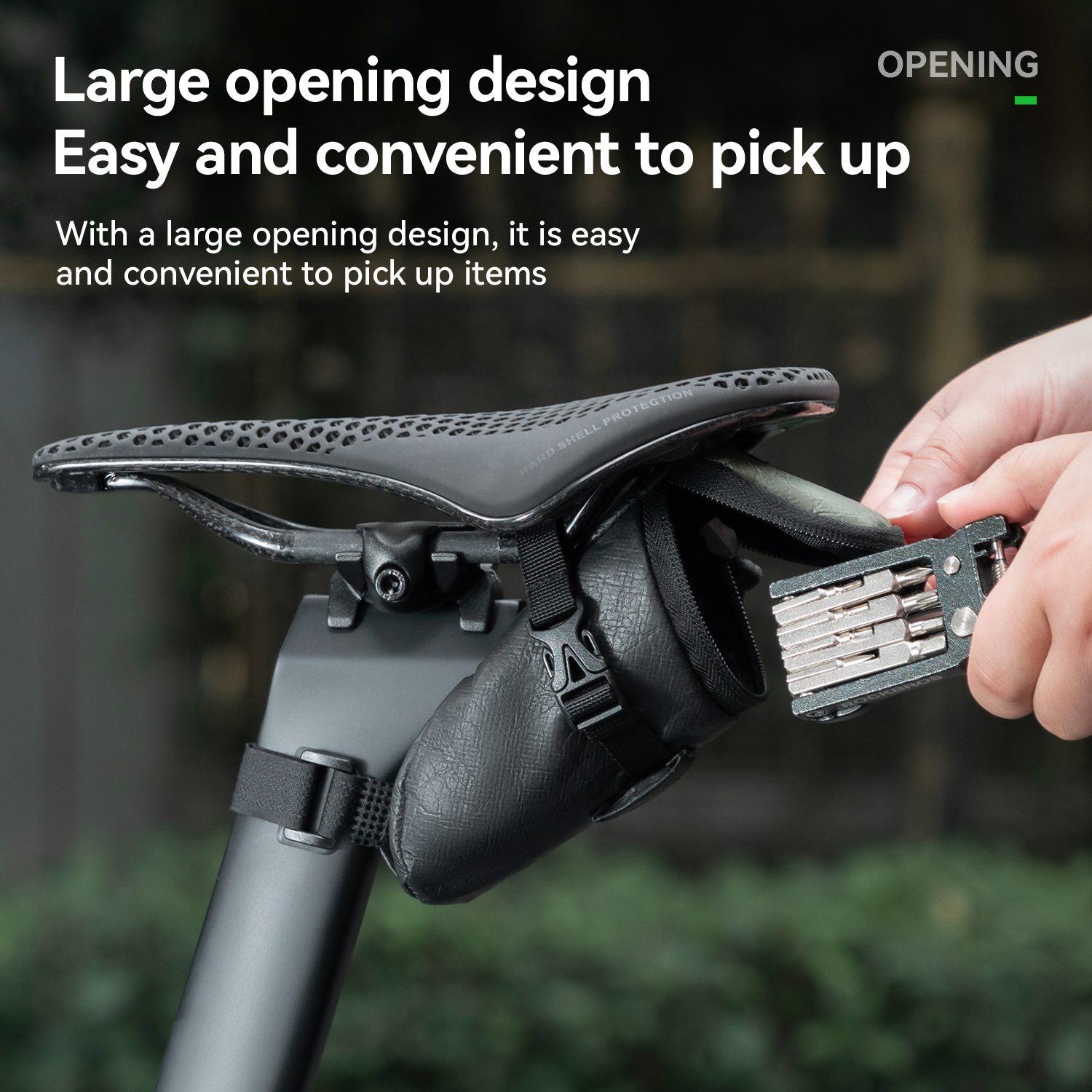 For Environmentally Friendly Fabric Cycling Rear Saddle Bag Folding Waterproof 0.2L 33g Lightweight for Road Bike MTB