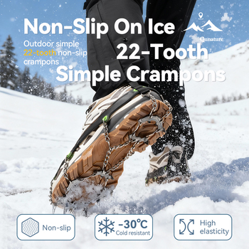 Qunature Stainless Steel Ice Crampons for Hiking