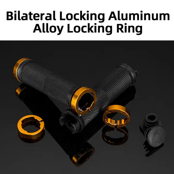 For Cheap Ergonomic Shock Absorption Comfortable Unilateral Lock Bicycle Grips MTB Road Bike Rubber Grips Aluminium