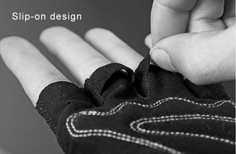 For Cycling Gloves Half Finger Summer Men Women Breathable Elastic Fishnet Terry Cloth MTB Road Sport Washable Blue/Gray