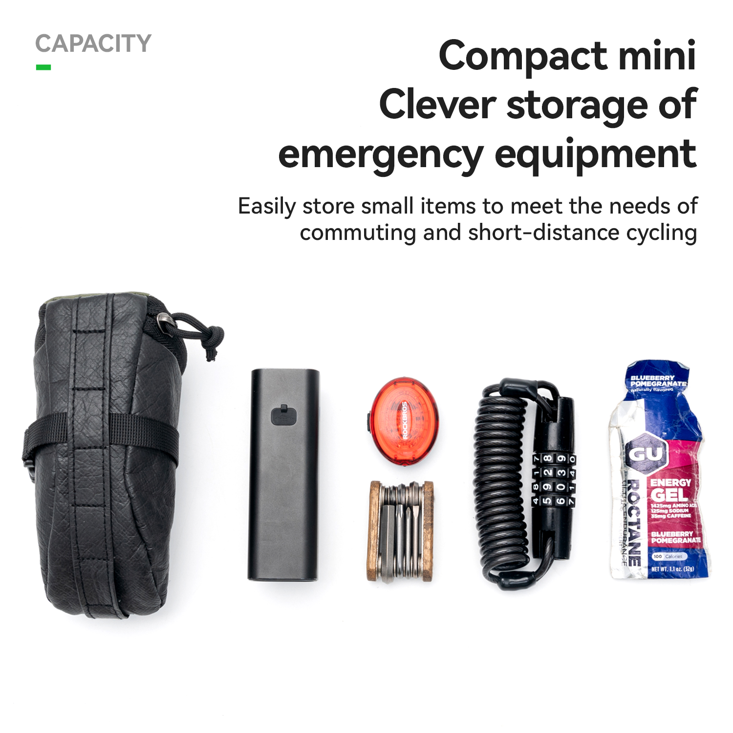 For Environmentally Friendly Fabric Cycling Rear Saddle Bag Folding Waterproof 0.2L 33g Lightweight for Road Bike MTB