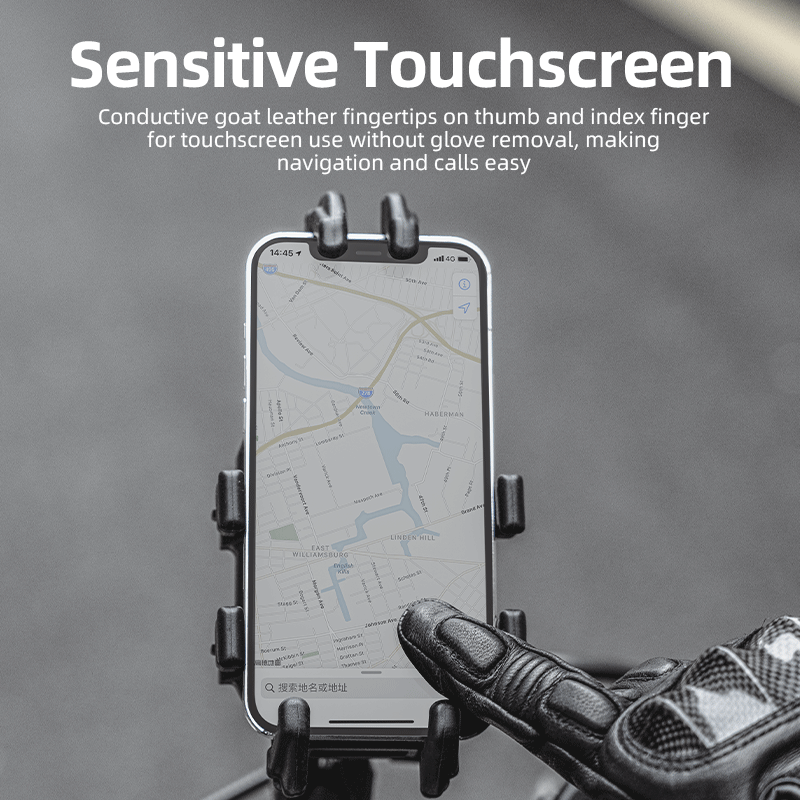 For Biker Motorcycle Gloves Full Finger Winter Touch Screen Waterproof Racing Leather Outdoor Breathable & Soft Unisex