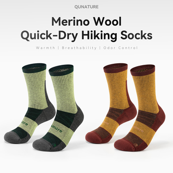 Merino Wool CoolMax Mid-Calf Trekking Socks