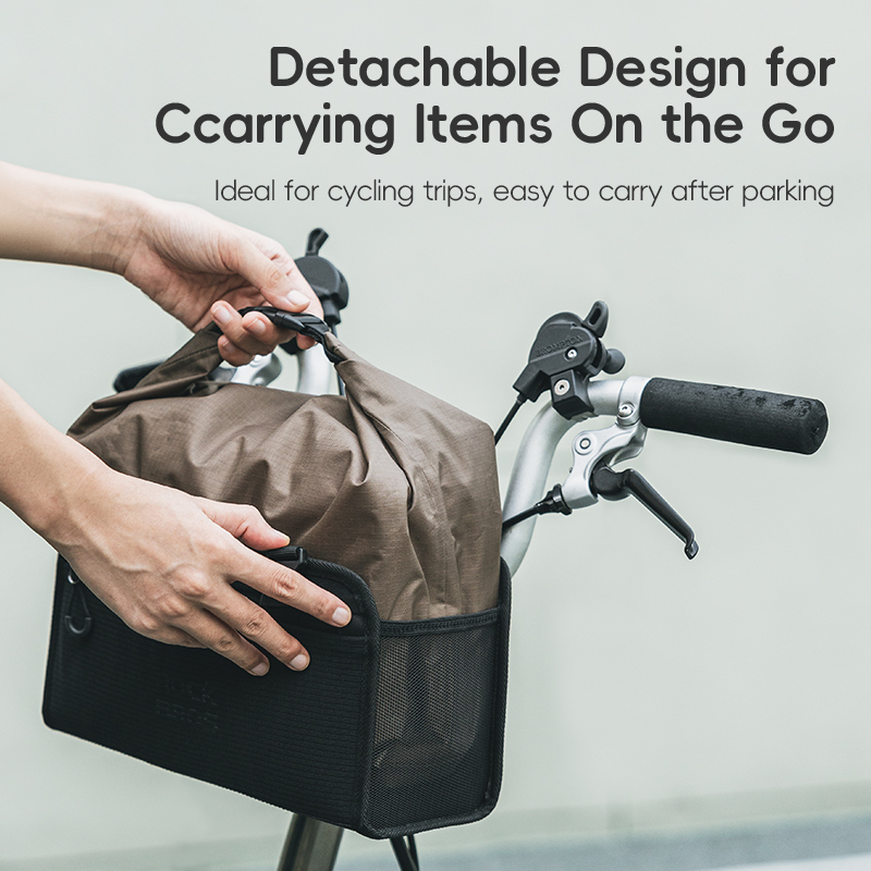 For Split Hanging Front Beam Handlebar Bag for Mountain Bike and Folding Bike-5.5L Capacity 292g Lightweight
