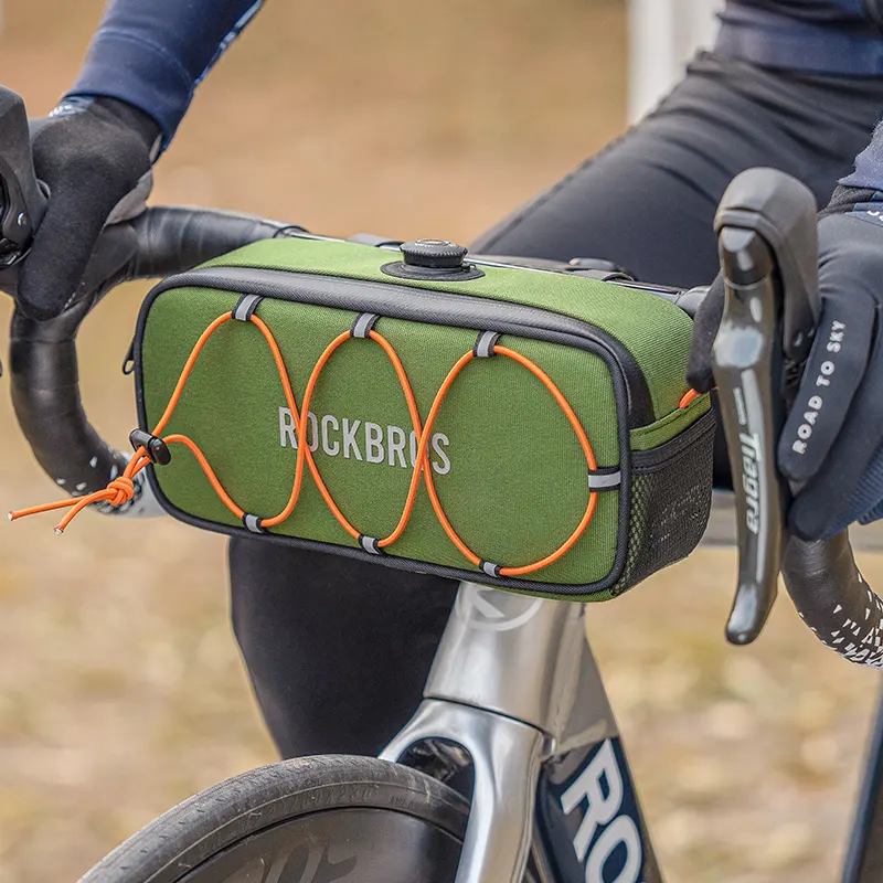 For Road to Sky Outdoor Waterproof 2L Square Handlebar Bag for Road Bikes