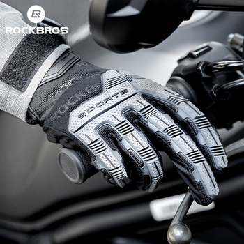 Winter Warm Fleece Windproof Full Finger Motorcycle Riding Gloves