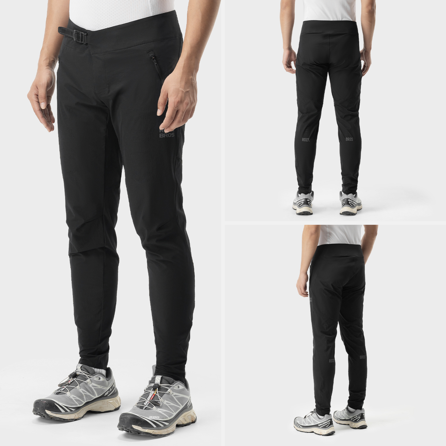 ROCKBROS Men's MTB Pants Breathable Sweat-Wicking Mountain Bike Riding Pants Laser-Perforated Stretch Lightweight Trousers