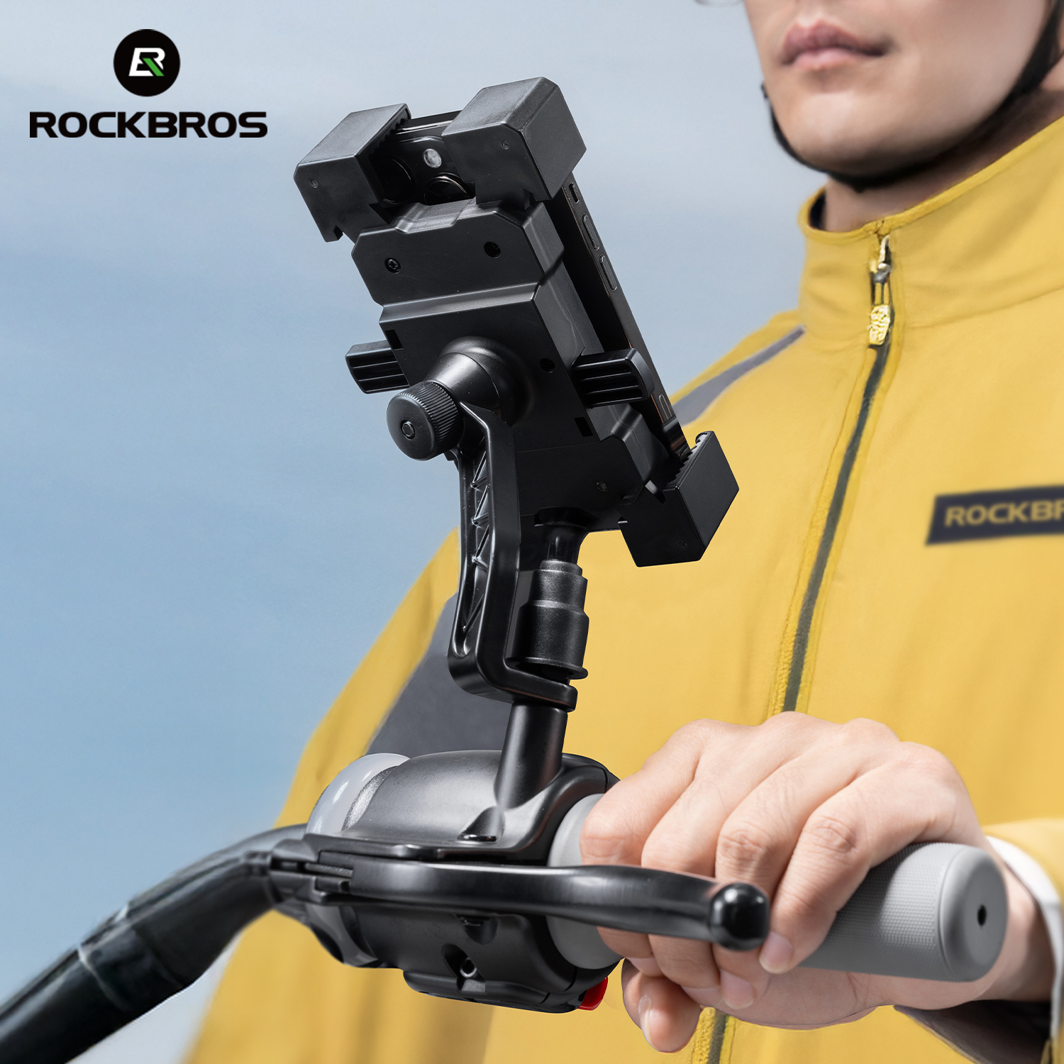 ROCKBROS Road Bike Electric Bike Cell Phone Holder Anti-shake Motorcycle Navigation Bracket for Cycling
