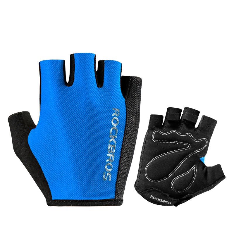 Cycling Gloves Half Finger Summer Men Women Breathable Elastic Fishnet Terry Cloth MTB Road Sport Washable