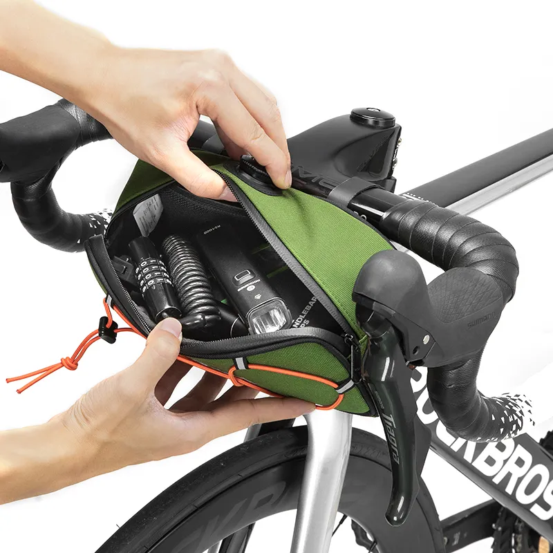 For Road to Sky Outdoor Waterproof 2L Square Handlebar Bag for Road Bikes