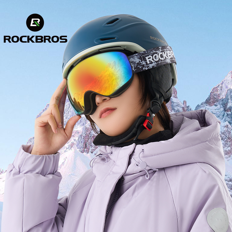 ROCKBROS Ski Goggles for Kids & Adults Anti-fog Polarized TPU Frame+PC Lens Anti-wind Custom Logo Sports Outdoor