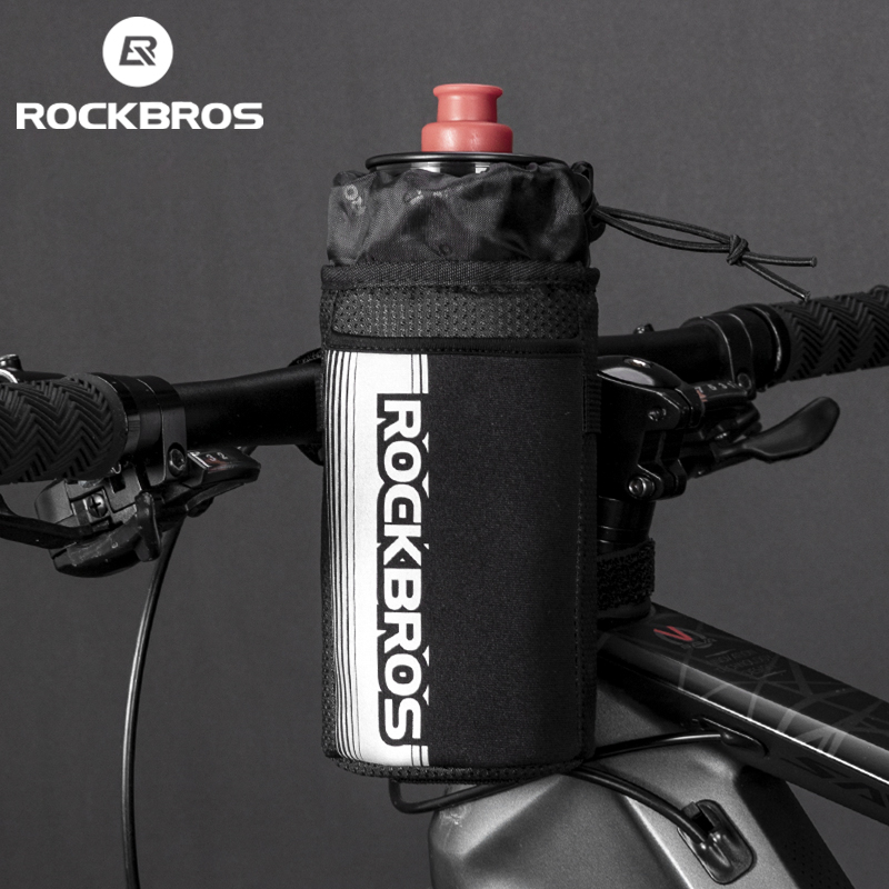 For Bike Handlebar Water Bottle Package Bag Oxford Fabric Black Light Weight Mountain Road Bikes Front Frame Pannier Kettle