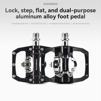 Dual Platform Clipless Aluminum Alloy Bike Pedals