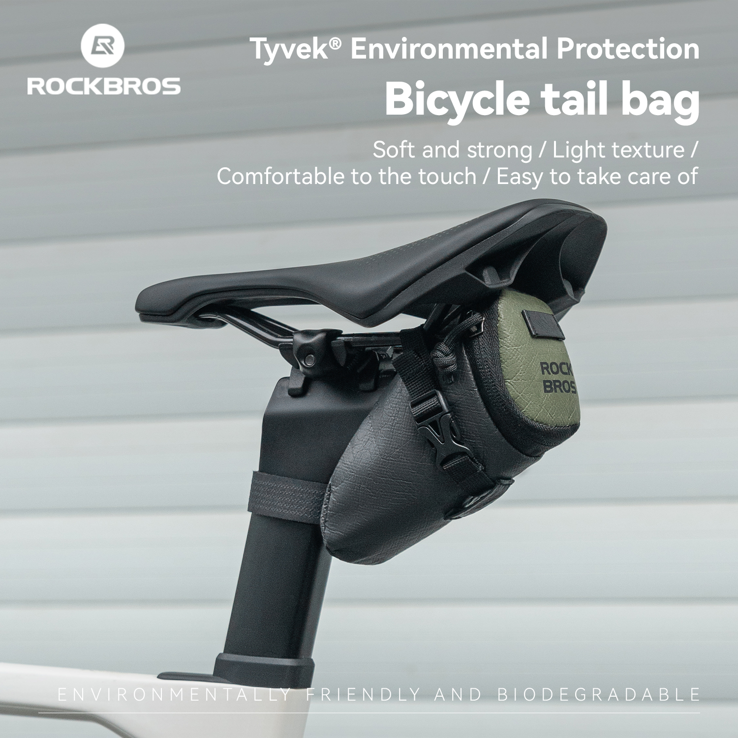 For Environmentally Friendly Fabric Cycling Rear Saddle Bag Folding Waterproof 0.2L 33g Lightweight for Road Bike MTB