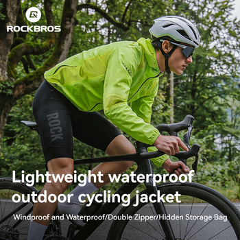 Waterproof Windproof Hooded Cycling Rain Jacket